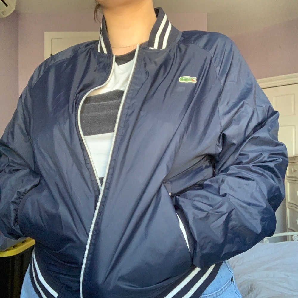 Vintage Lacoste varsity bomber jacket